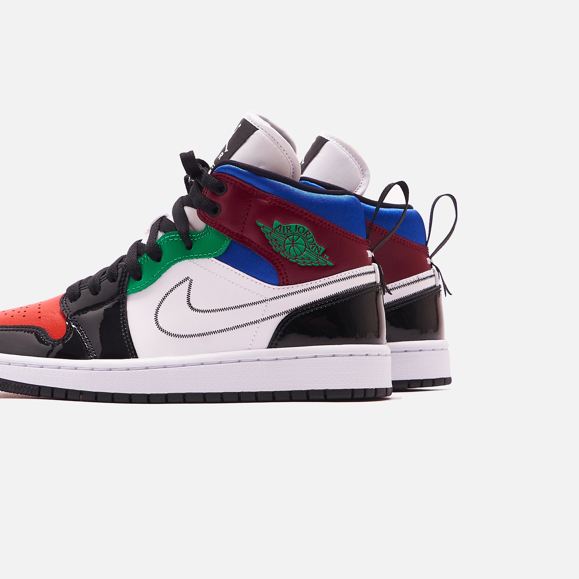 Nike WMNS Air Jordan 1 Mid SE- Black / White / University Red / Hyper