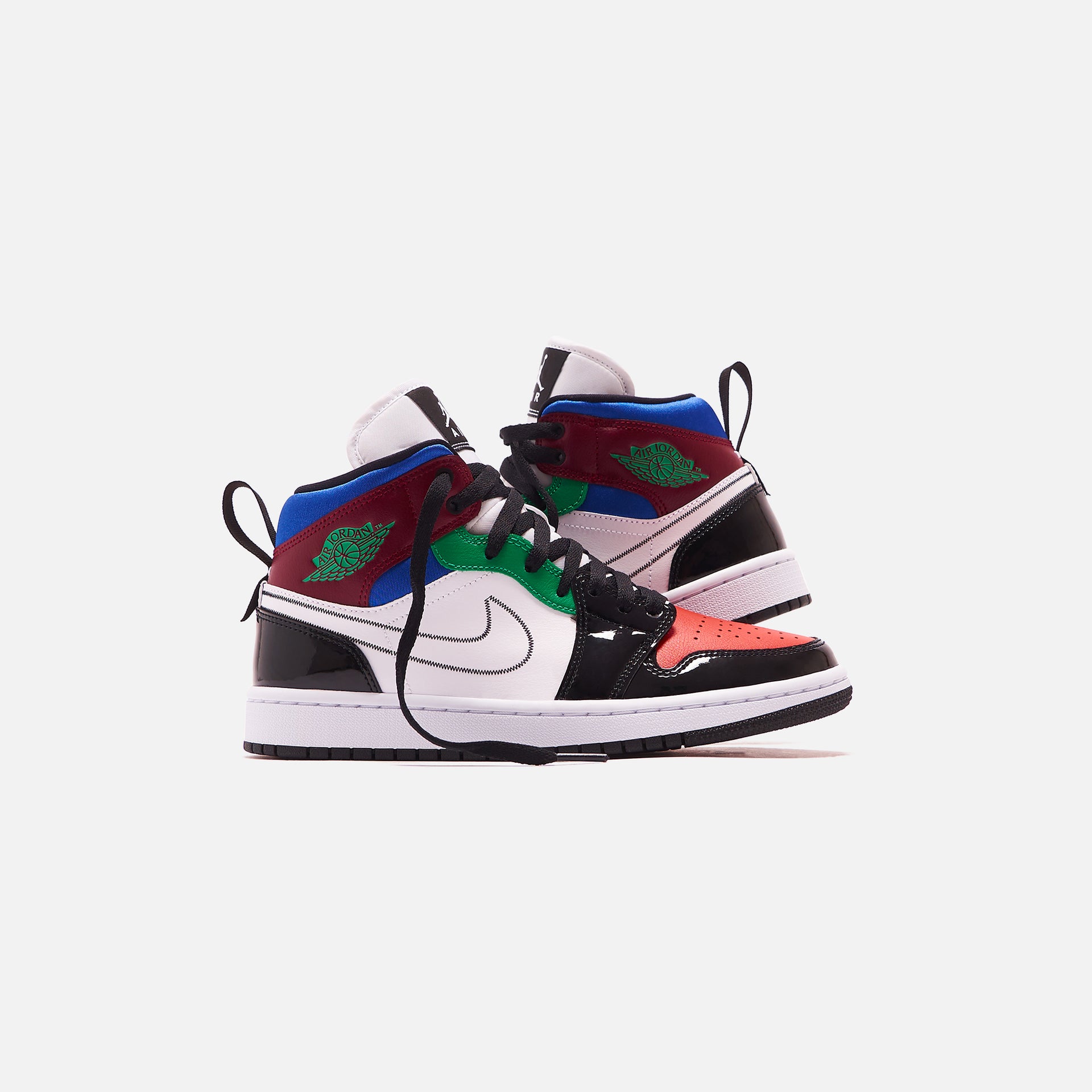 Nike WMNS Air Jordan 1 Mid SE- Black / White / University Red / Hyper