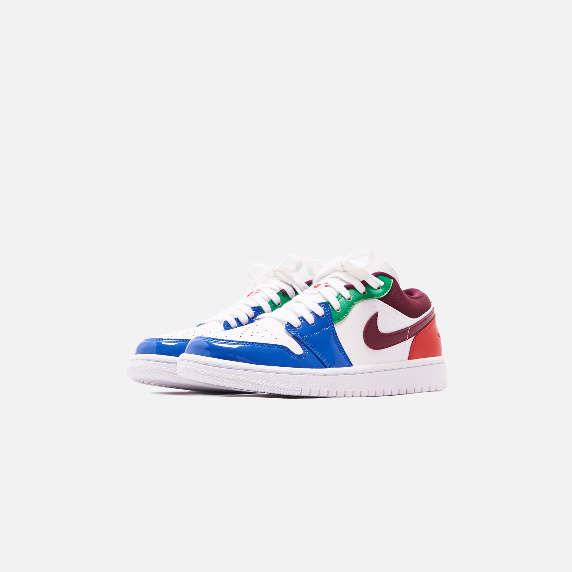 Nike WMNS Air Jordan 1 Low SE - White / Dark Beetroot / Hyper Royal