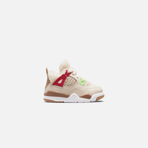 Nike Toddler Air Jordan 4 Retro - Pearl White / Dark Driftwood / Gym Red / Lm GL