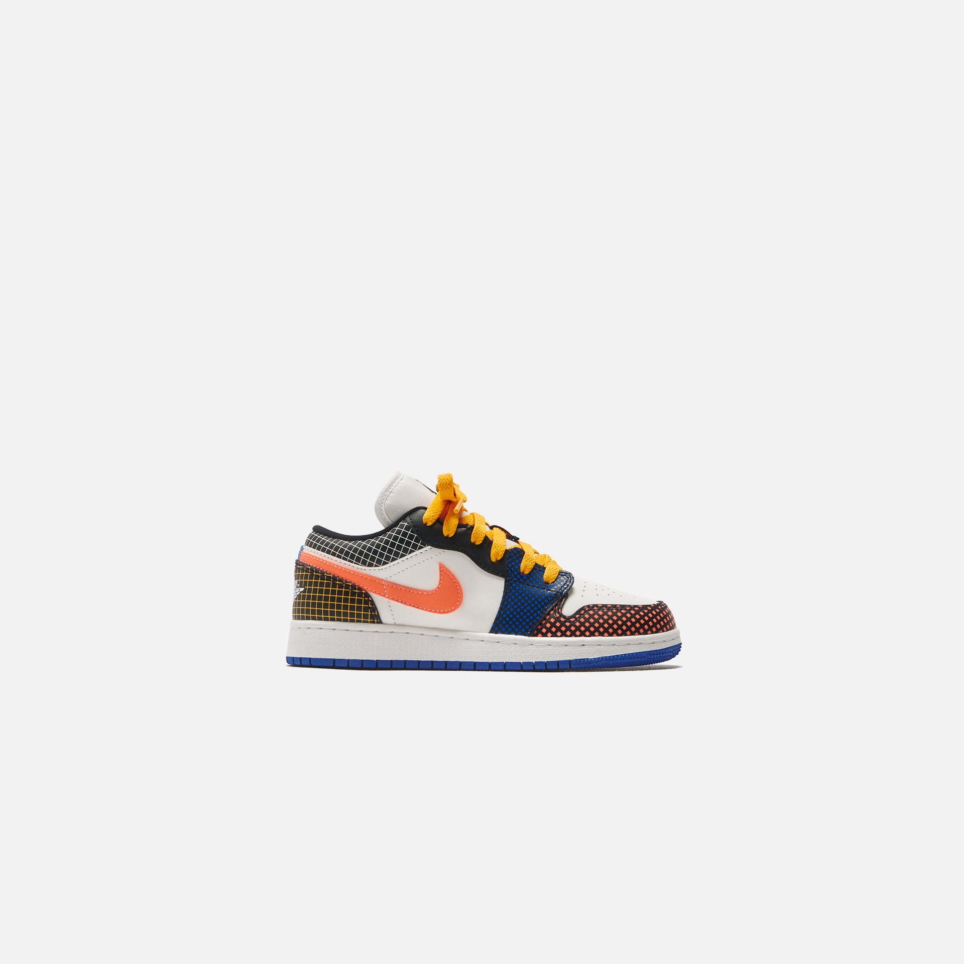 Nike Grade School Air Jordan 1 Low MMD - White / Bright Mango / Black / Game Royal