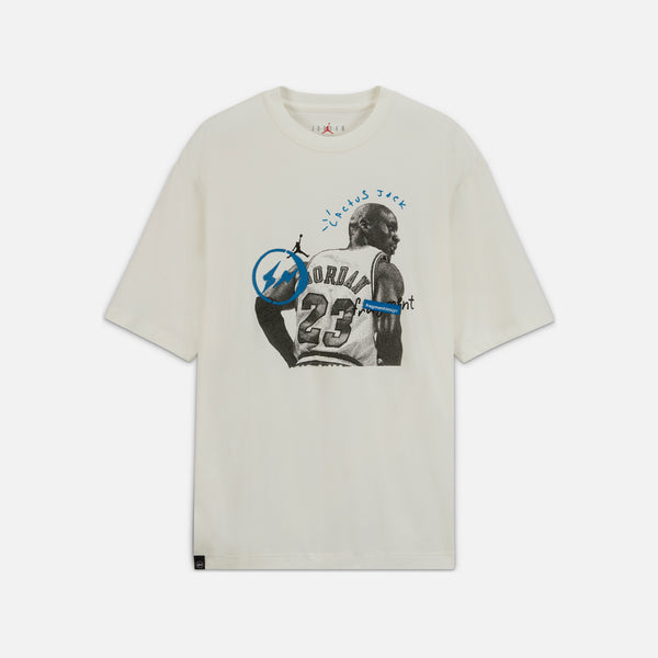 Travis Scott x Jordan フライト グラフィック Tシャツ 関送料込 Travis Scott x Fragment x Jordan Tシャツ | ホワイト