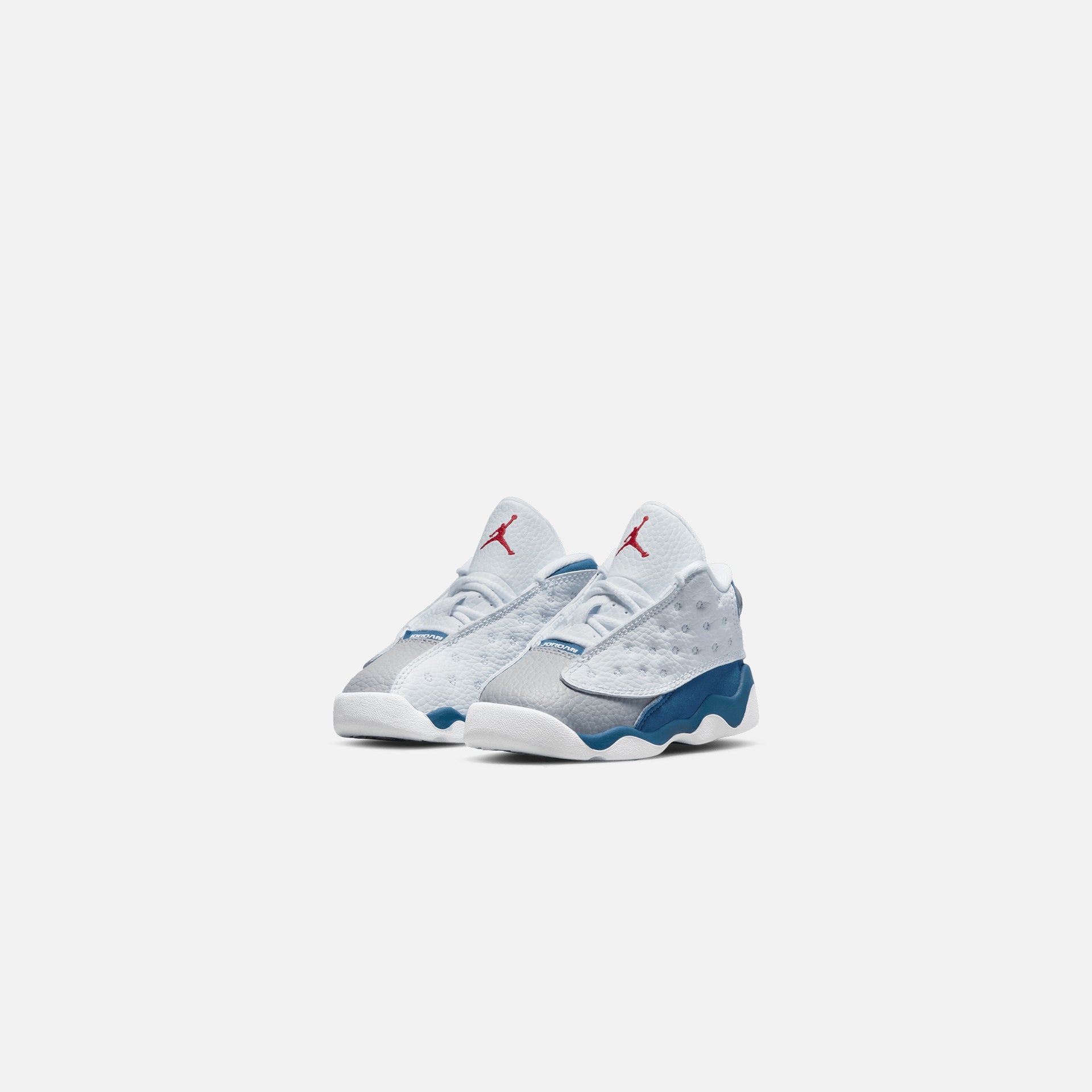 Nike TD Air Jordan 13 Retro - White / French Blue / Light Steel Grey / Fire Red