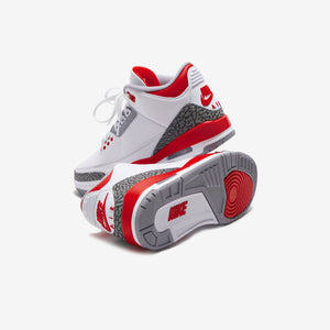 Nike Air Jordan 3 Retro - White / Fire Red / Black / Cement Grey
