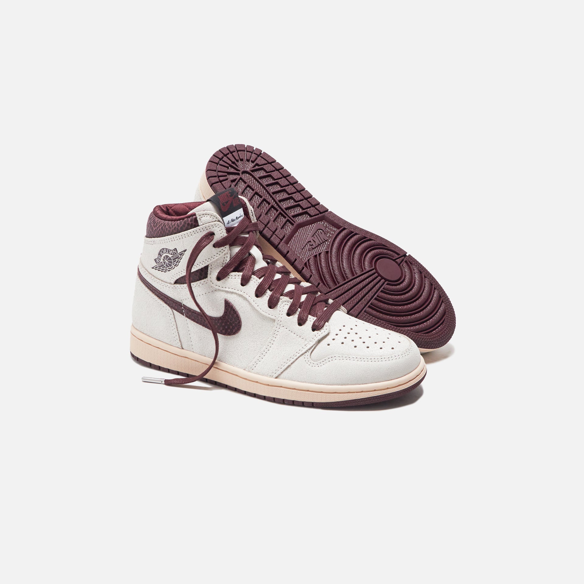 Nike Air Jordan 1 x A Ma Maniere Retro High OG - Sail / Burgundy Crush