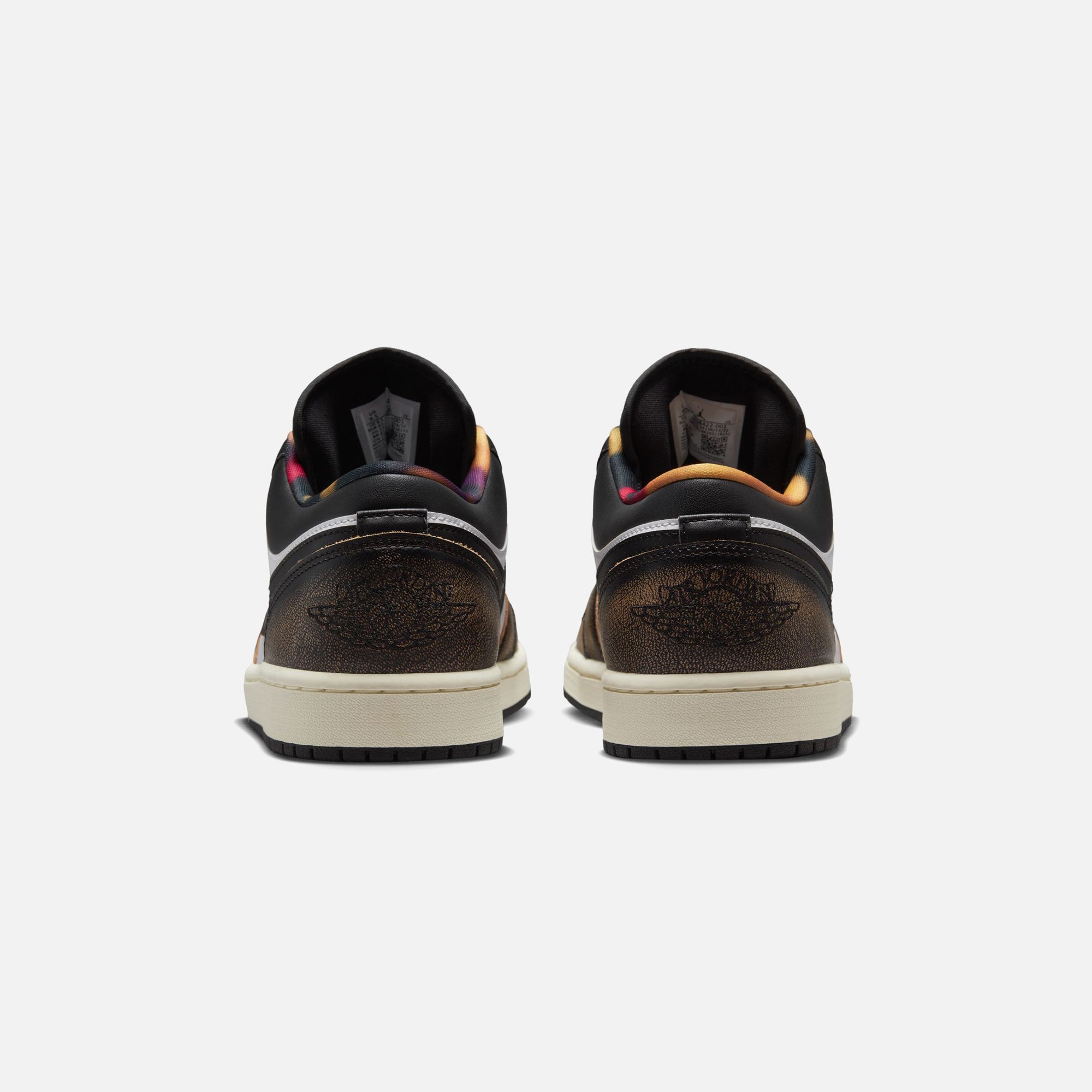 ☆送料関税込☆NIKE AIR Jordan 1 Low SE Black White Onyx☆ Nike Air Jordan 1 Low SE Wear Away Black Onyx White Sneakers