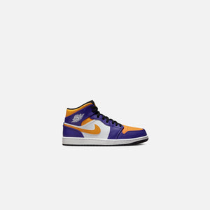 Nike, Shoes, Nike Jordan Mid Kids Purple Black Yellow Sneakers 12 Lakers