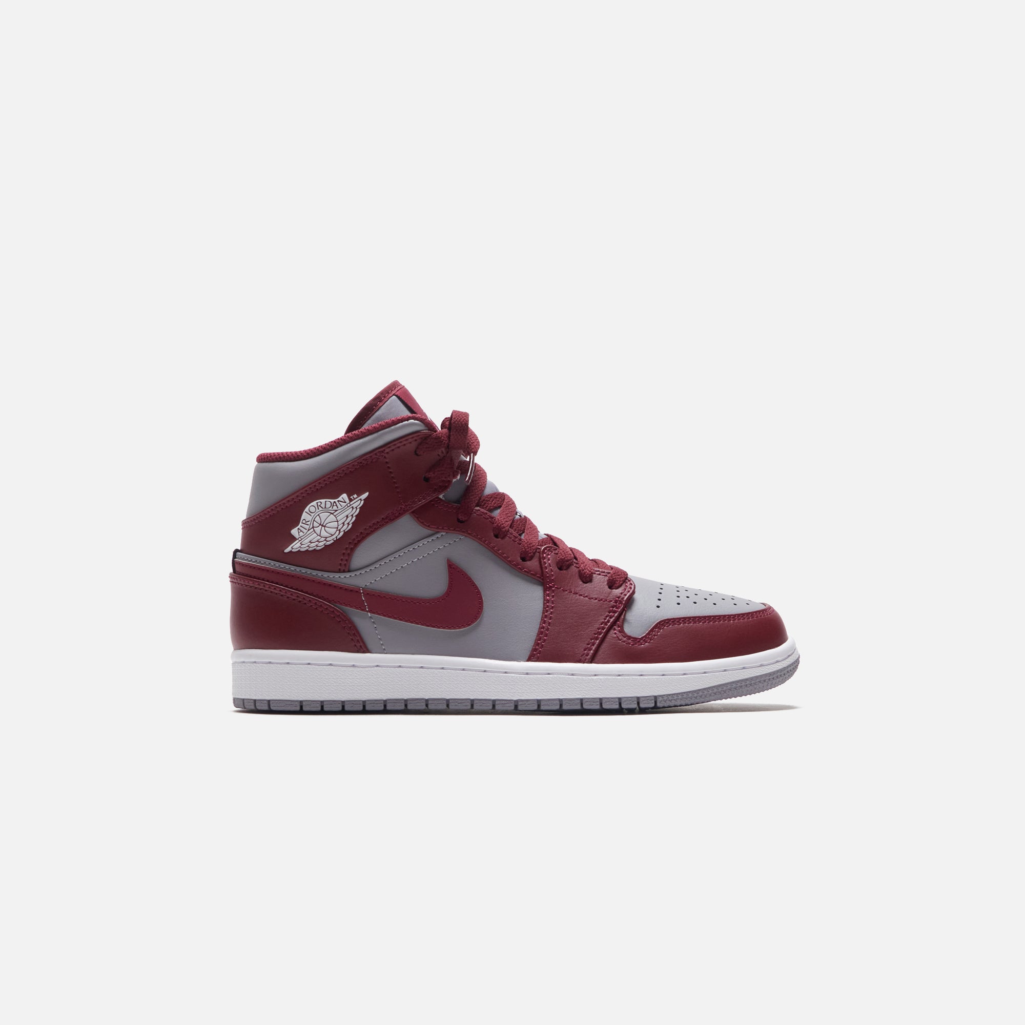 Nike Air Jordan 1 Mid - Cherrywood Red / White / Cement Grey – Kith