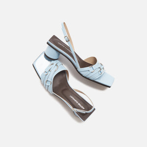 Justine Clenquet Drew Patent Sandals - Baby Blue