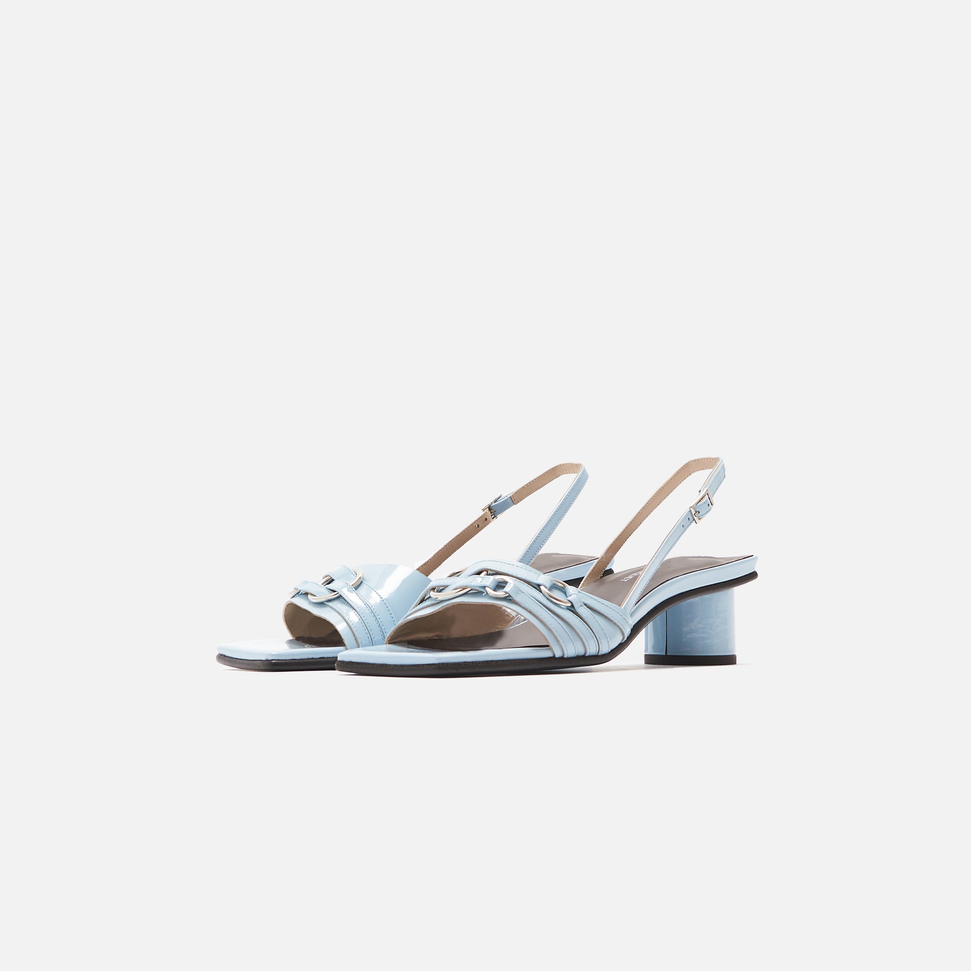 Justine Clenquet Drew Patent Sandals - Baby Blue