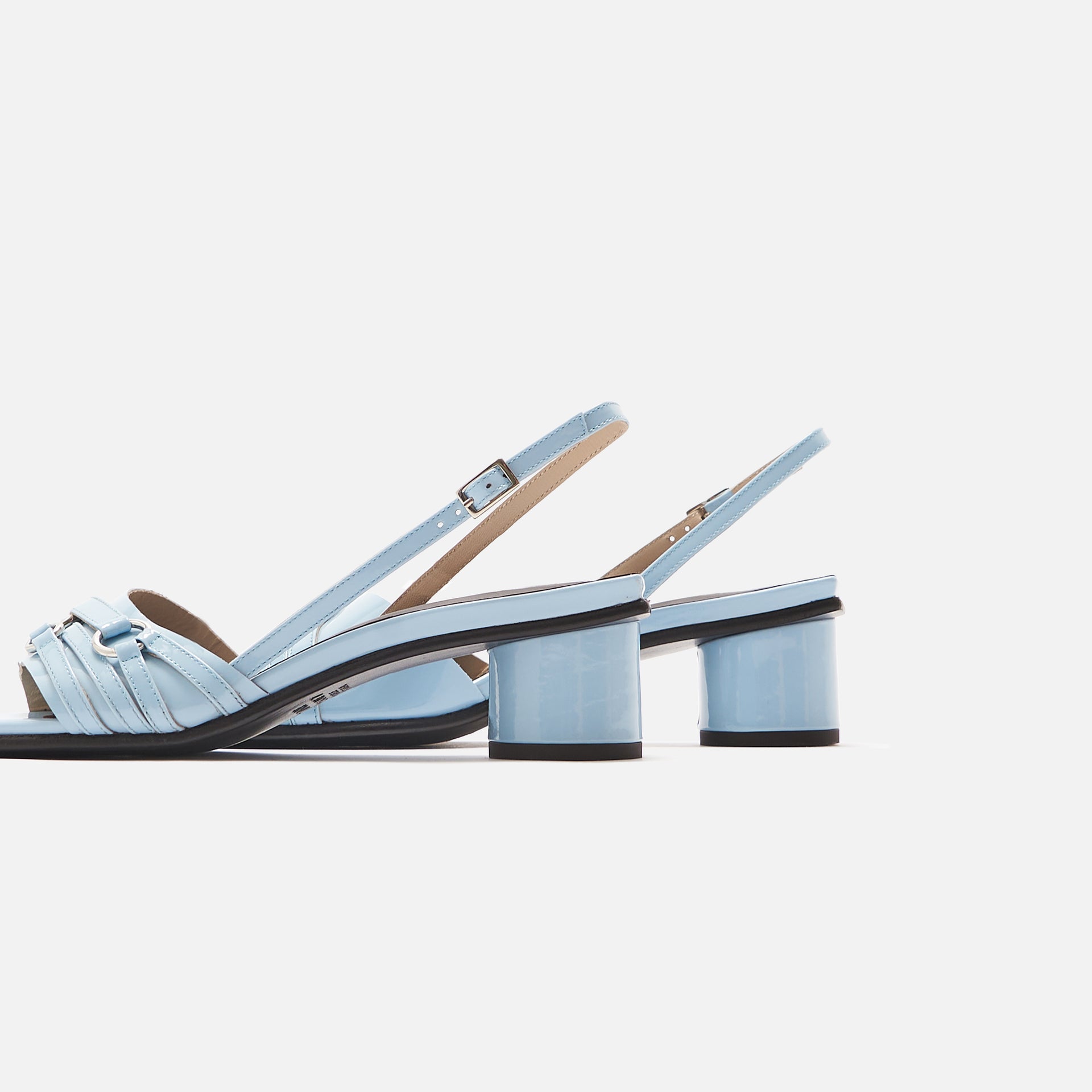 Justine Clenquet Drew Patent Sandals - Baby Blue