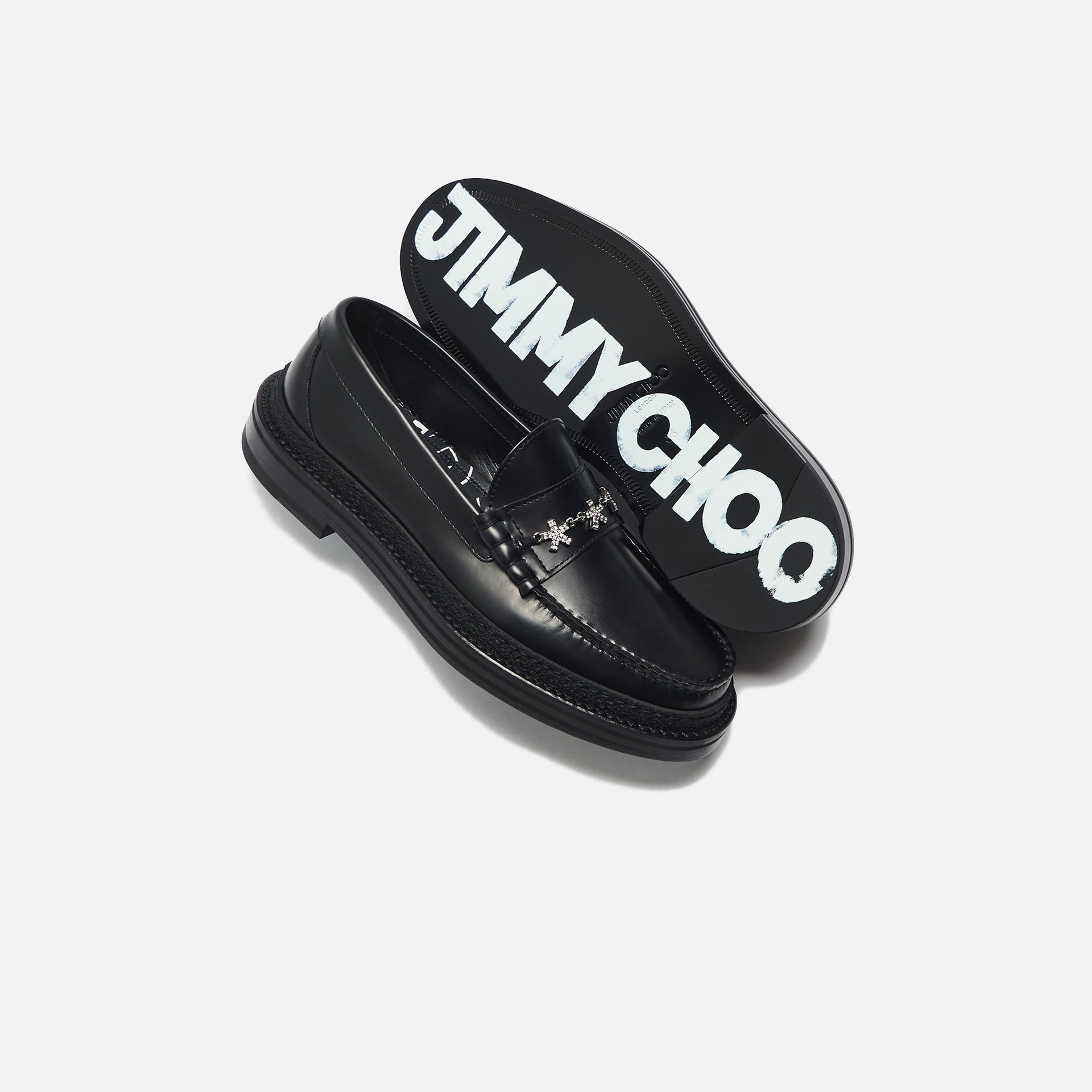 Jimmy Choo x Eric Haze x Poggy WMNS Star Chain Ezra Loafer - Black