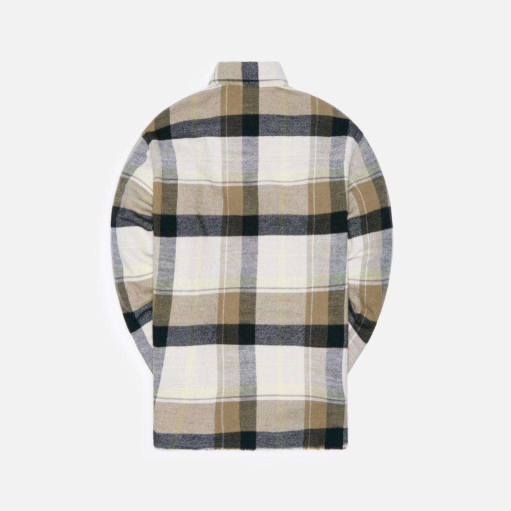 John Elliott Hemi Oversized Shirt Cyclone Check - Ivory – Kith