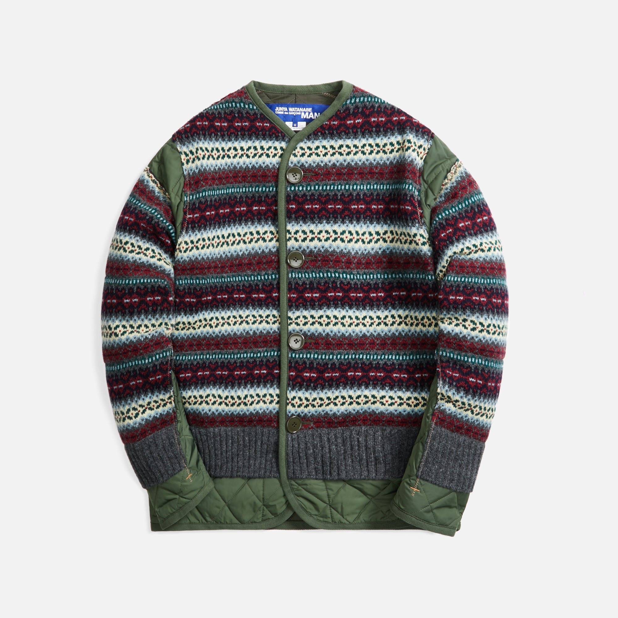 Junya Watanabe Man Wool Jacquard Jacket - Khaki / Grey – Kith