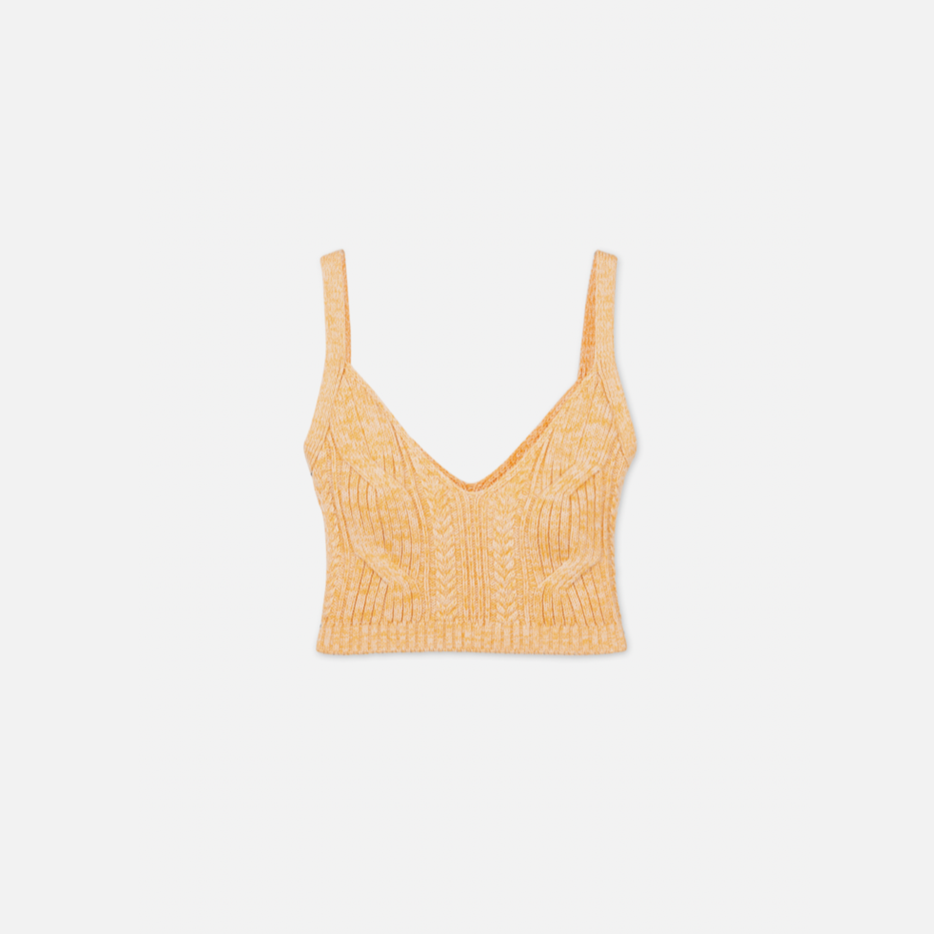 Jonathan Simkhai Rae Open Cable Bralette - Melon / Almond