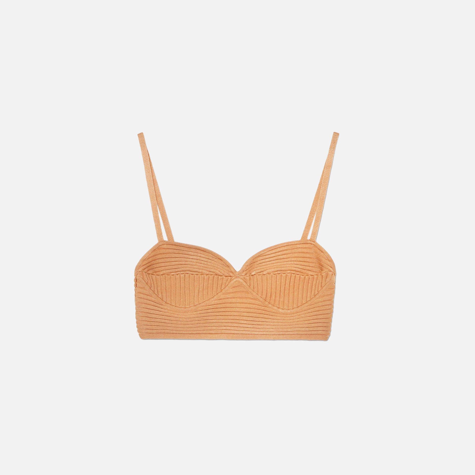 Jonathan Simkhai Linden Knit Bra - Butterscotch