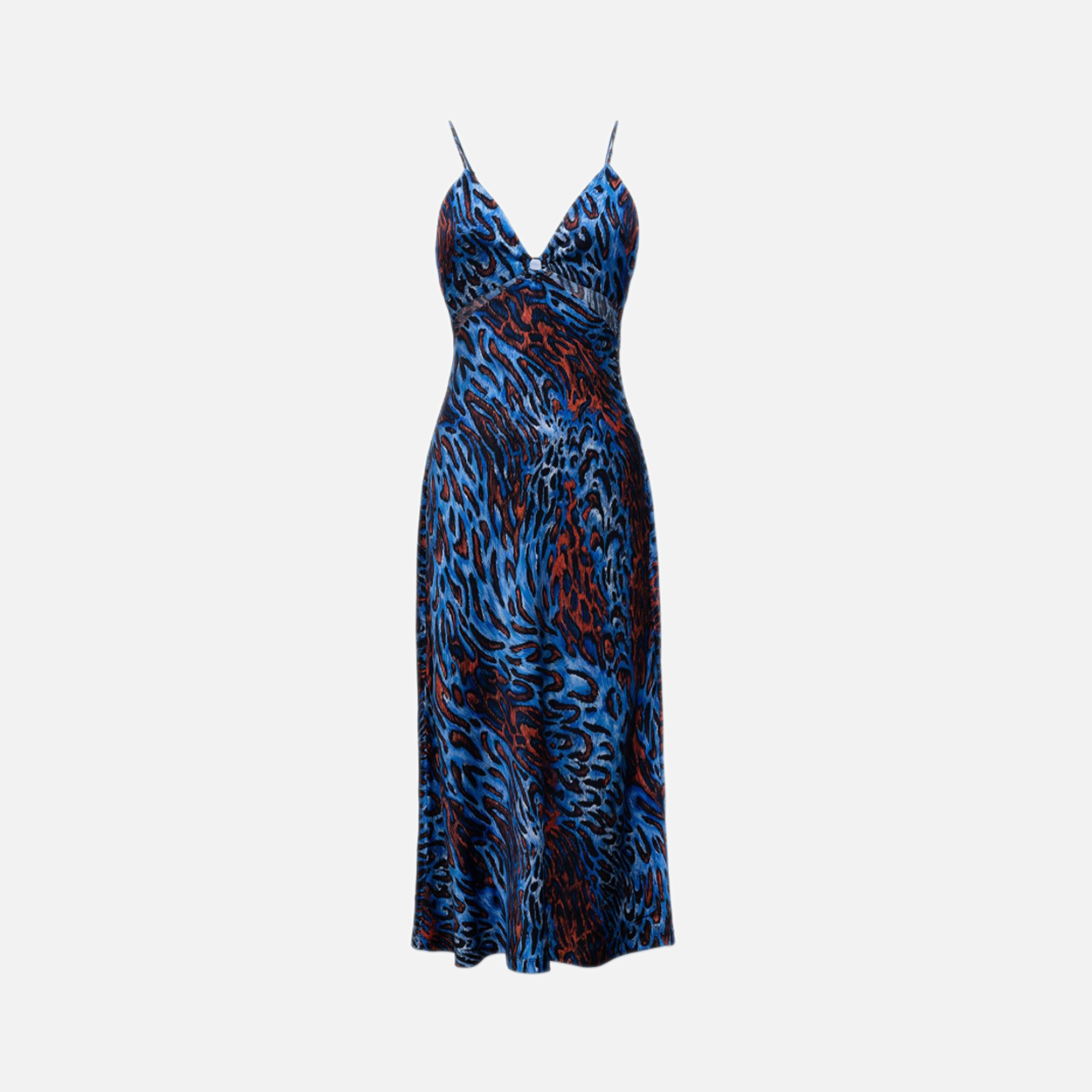 Jonathan Simkhai Eliza Essentials Printed Cutout Slip Dress - Coba