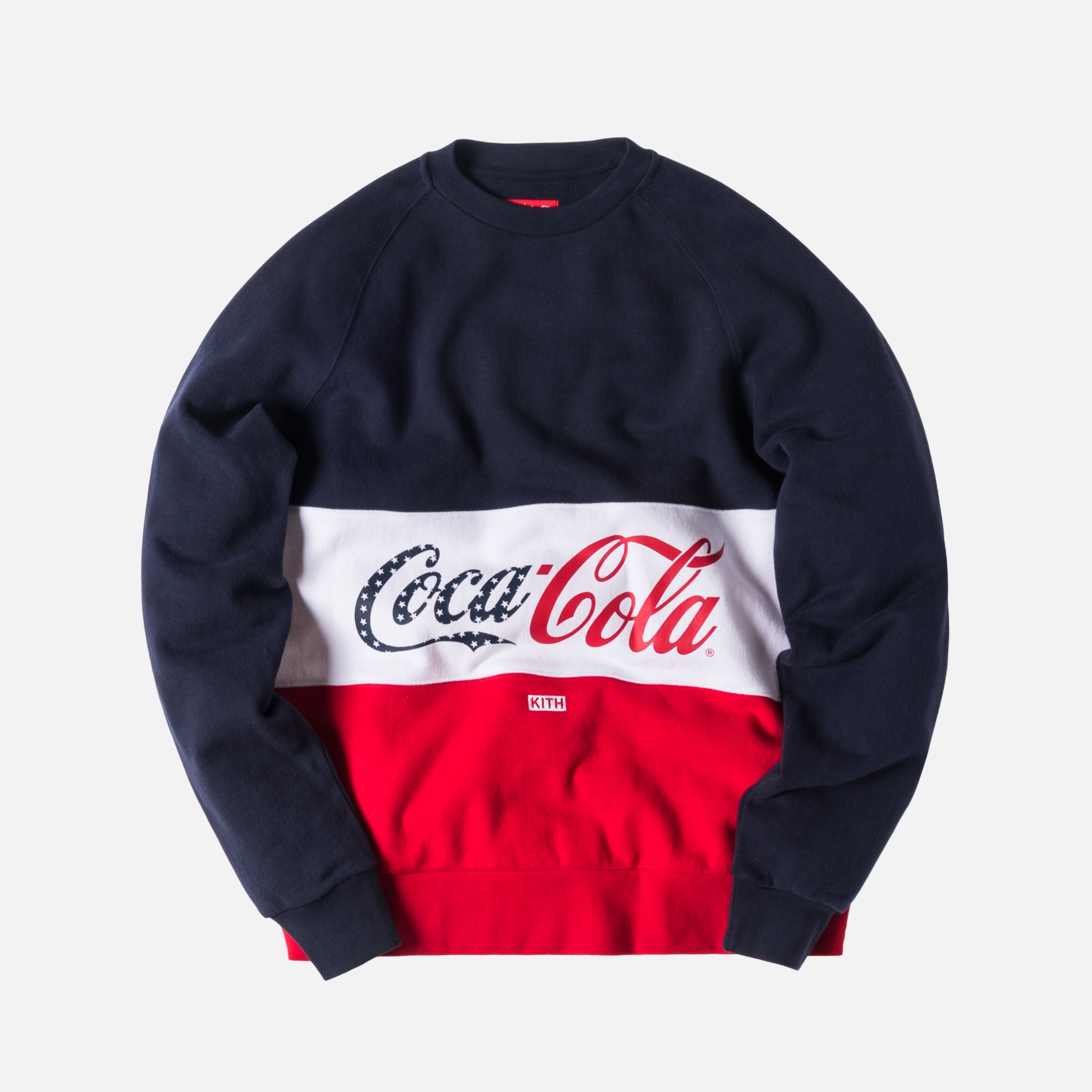 Kith x Coca-Cola Paneled Crewneck - Red / White / Navy