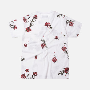 Kith Floral Classic Logo Tee - White / Red