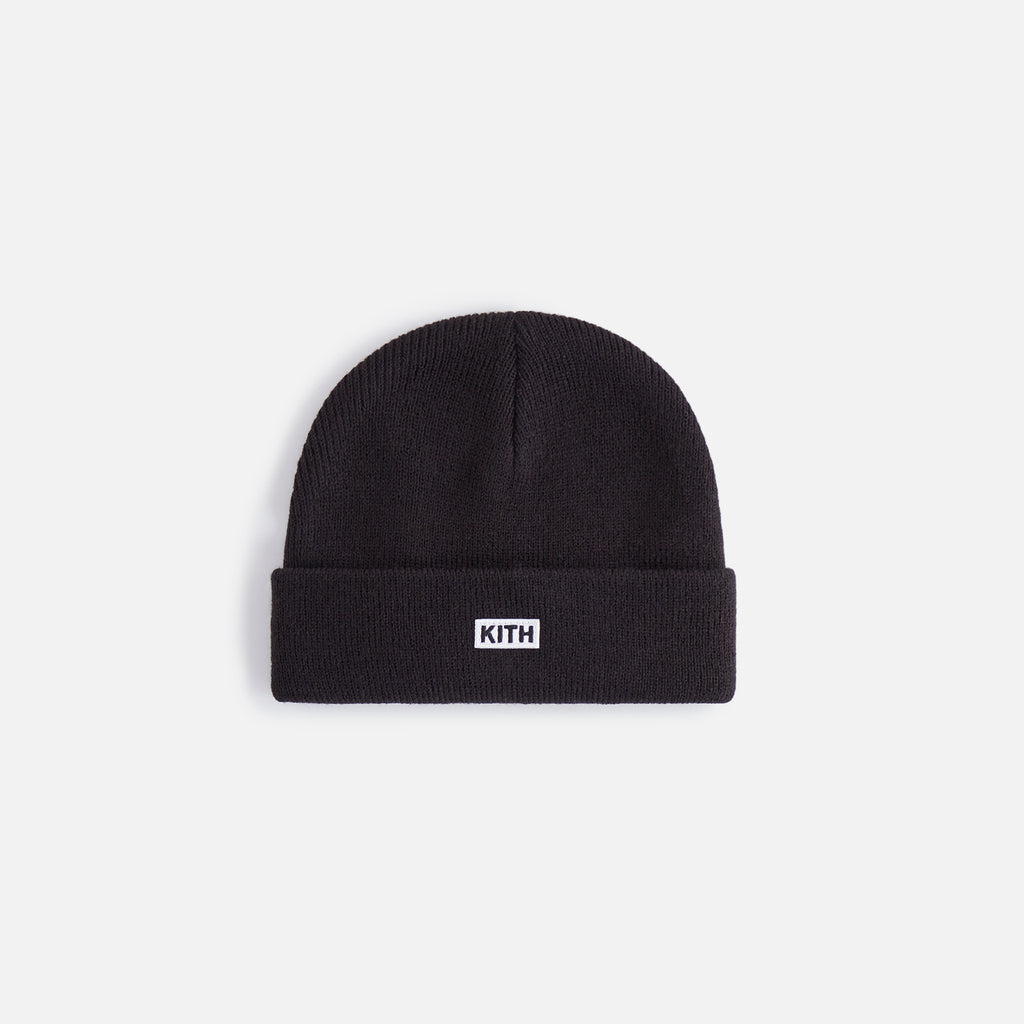 Kith Baby Toddler Classic Logo Rib Beanie - Black