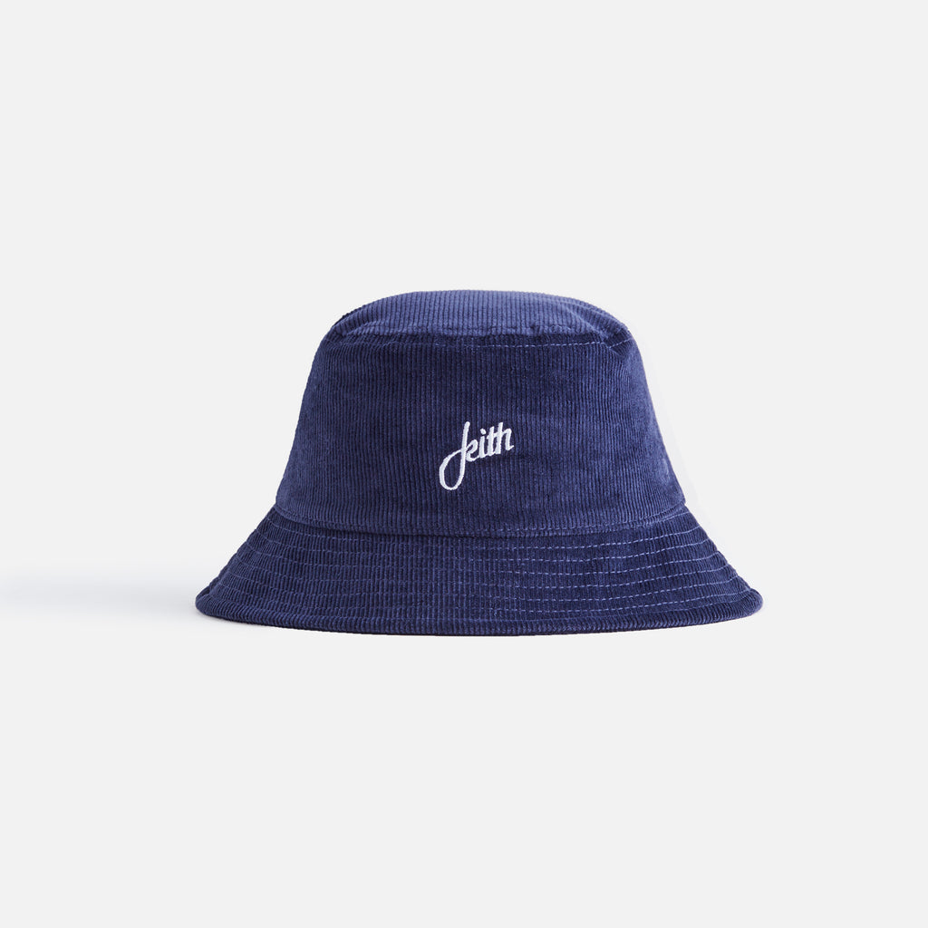 Kith Kids Cord Bucket Hat - Peacoat