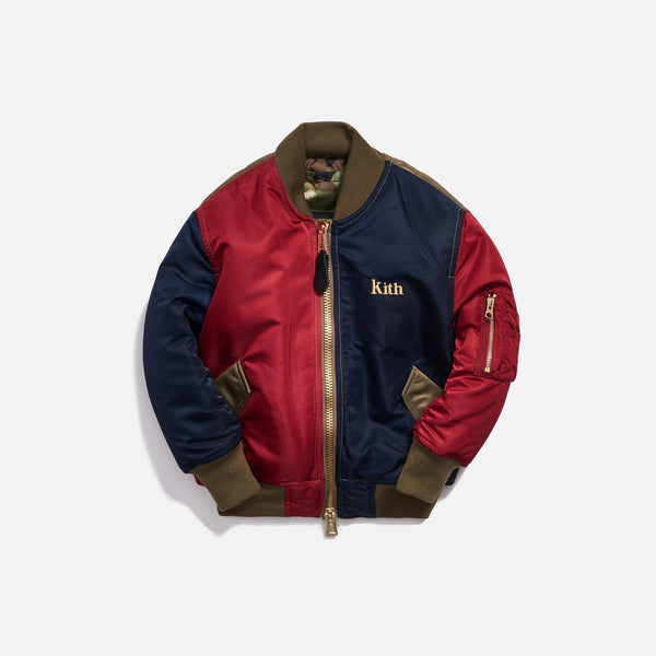 Kith MA-1 Navy / - Red Alpha Bomber Toddler x Kids Industries Jacket