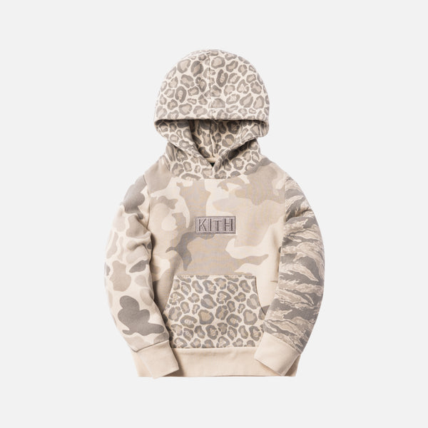 Kith Kids Camo Blocked Pullover - Off Beige