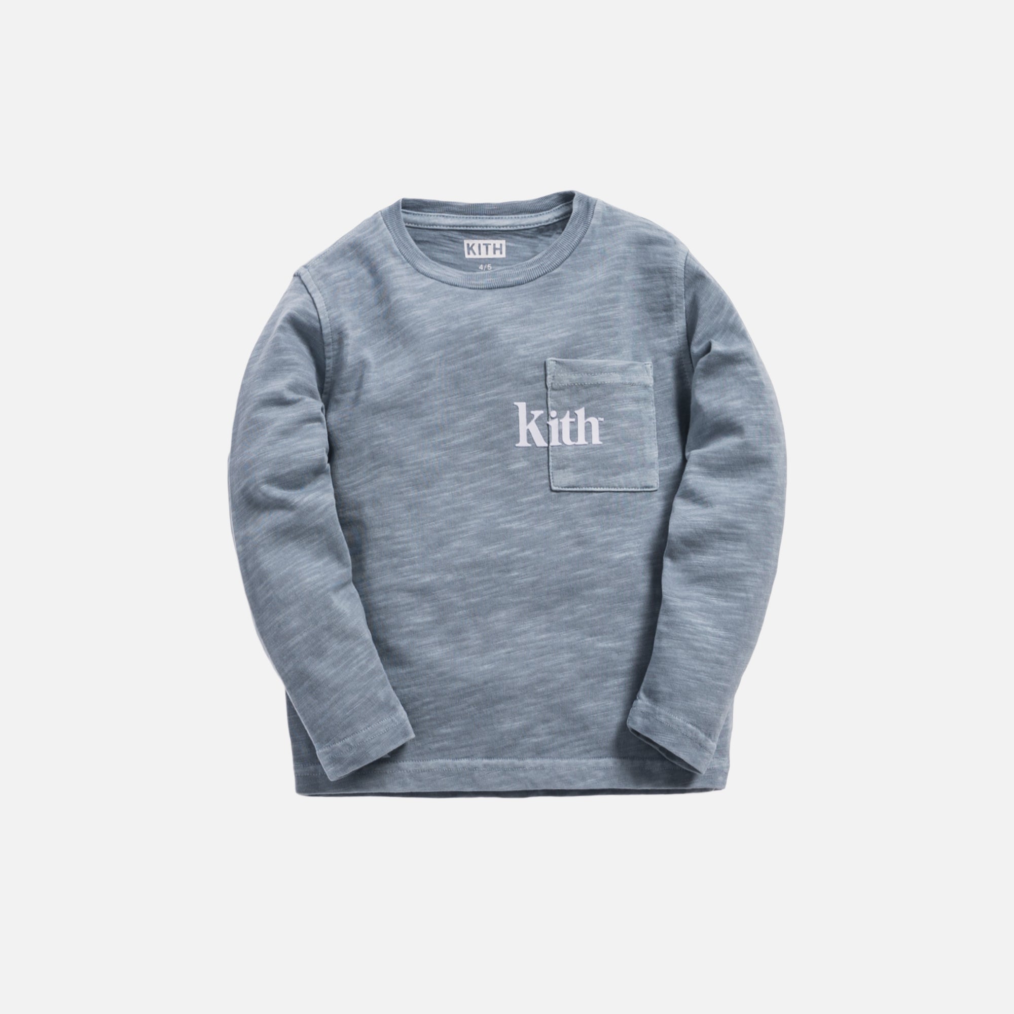 Kith Kids Quinn L/S Pocket Tee - Light Indigo