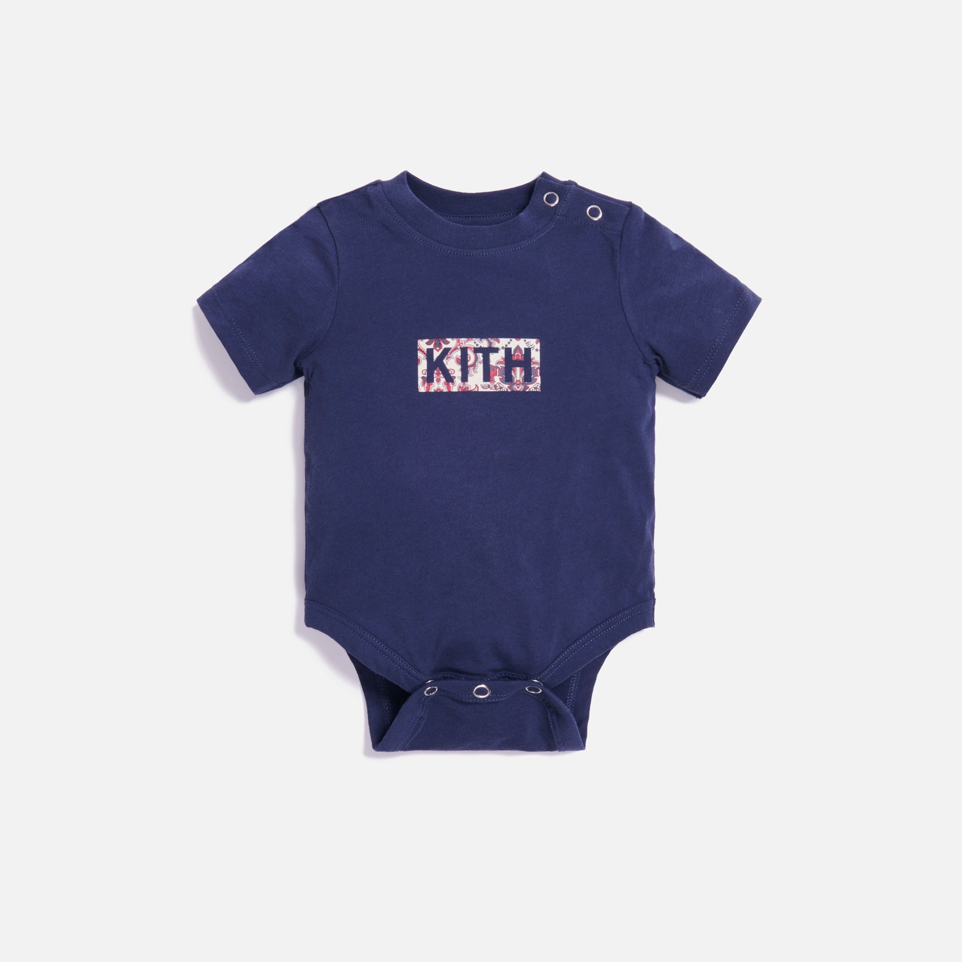 Kith Kids Baby Printed Classic Logo Onesie - Navy