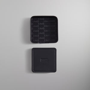 UrlfreezeShops Monogram Leather Coasters - Black