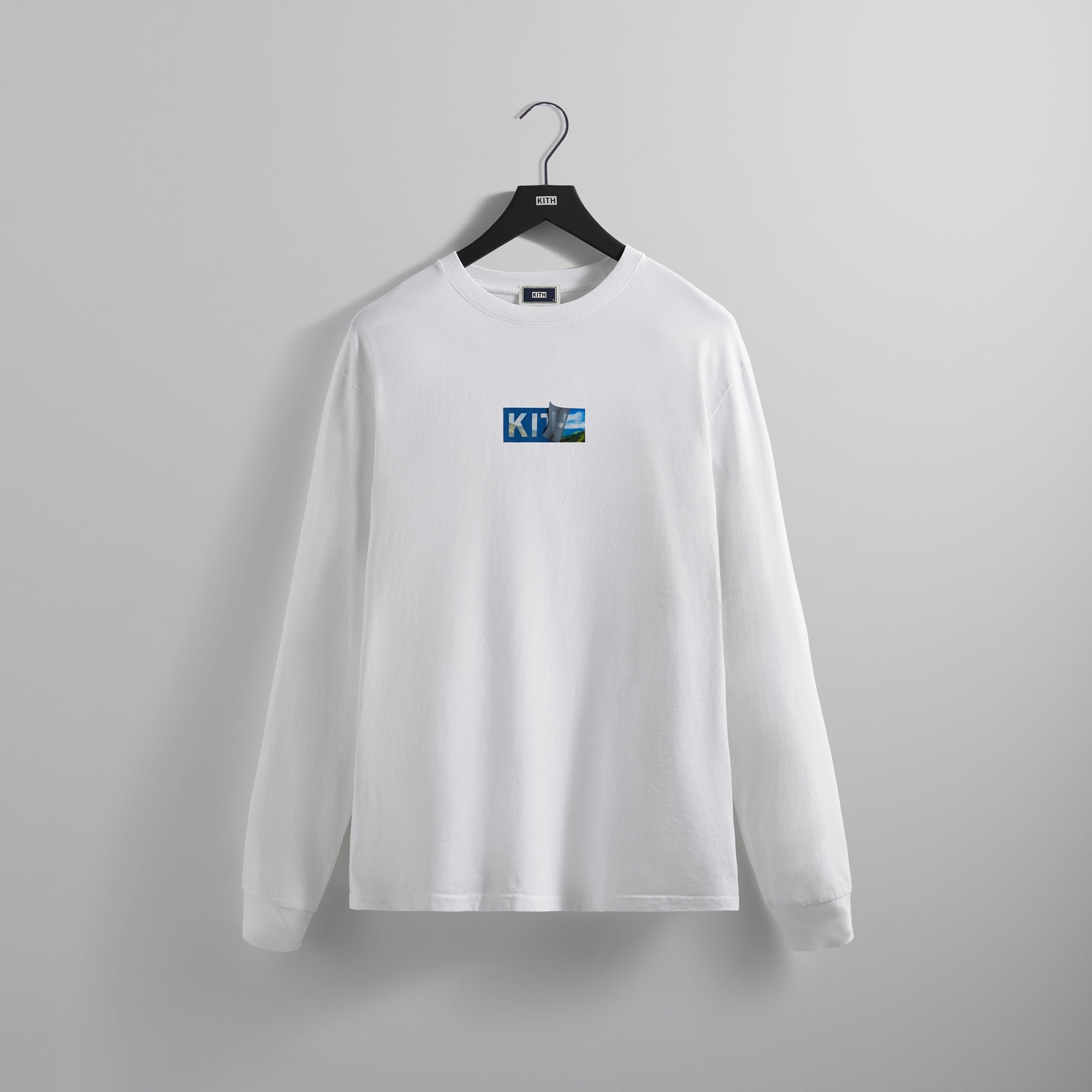 Kith Logo Peel Long Sleeves Tee - White