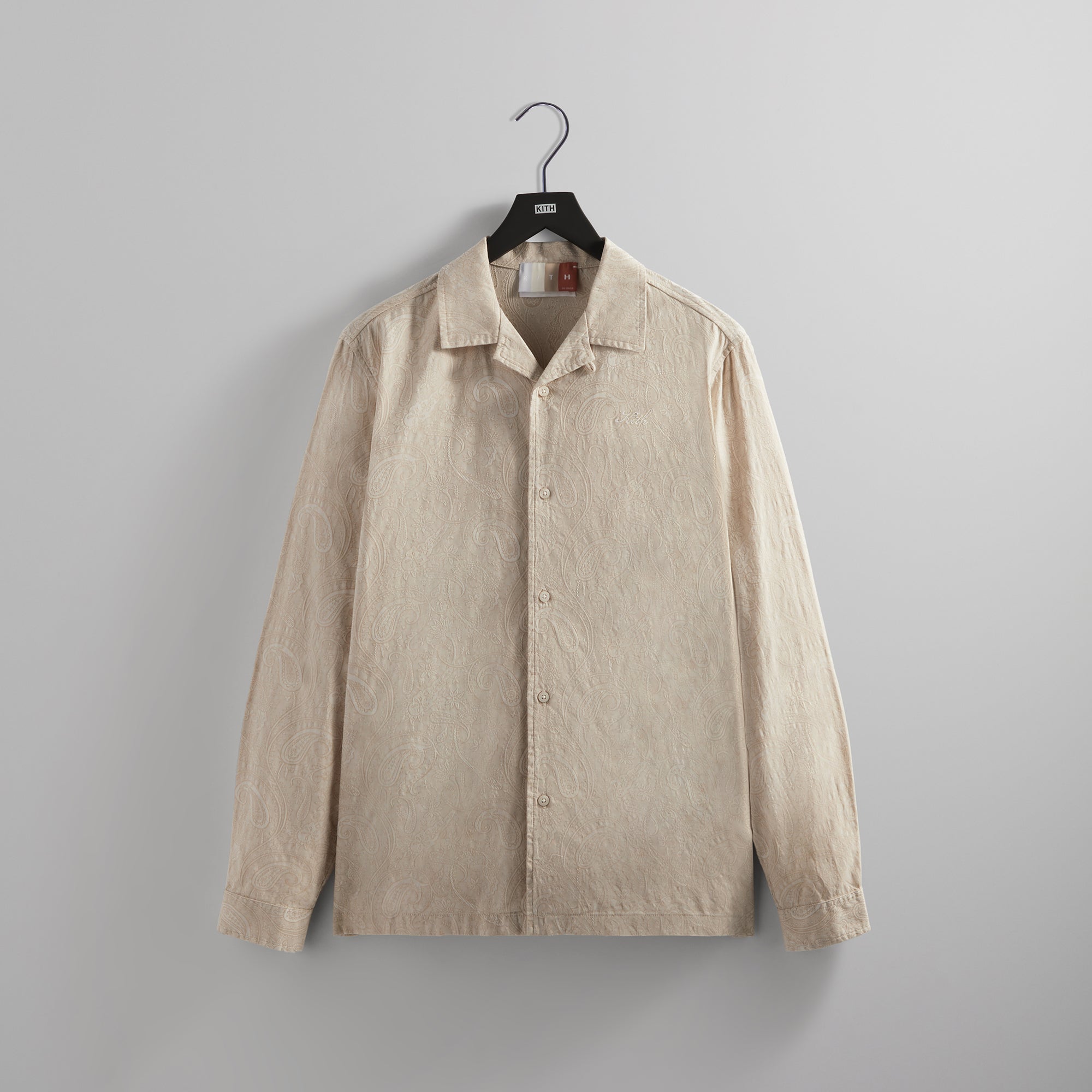Kith Paisley Jacquard Thompson Camp Collar Shirt - Veil