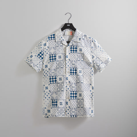 Kith Azulejo Tiles Thompson Camp Collar Shirt - Sandrift