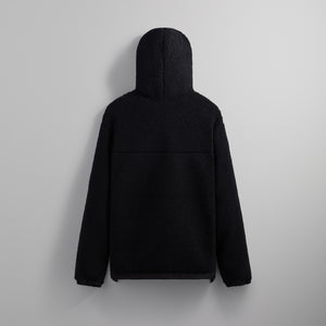 Kith Bonded Sherpa Quarter Zip Hoodie - Black