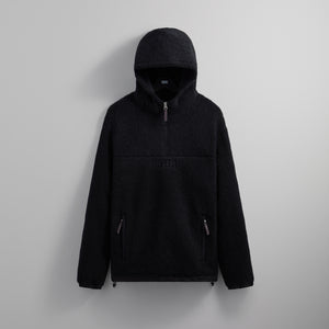 Kith Bonded Sherpa Quarter Zip Hoodie - Black