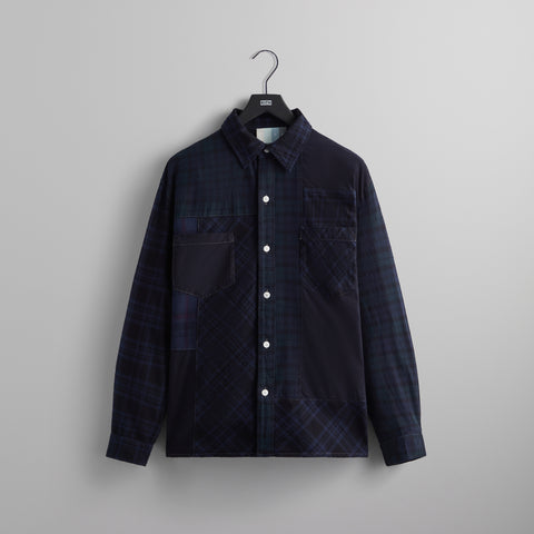 UrlfreezeShops Patchwork Berkeley Buttondown Shirt - Nocturnal