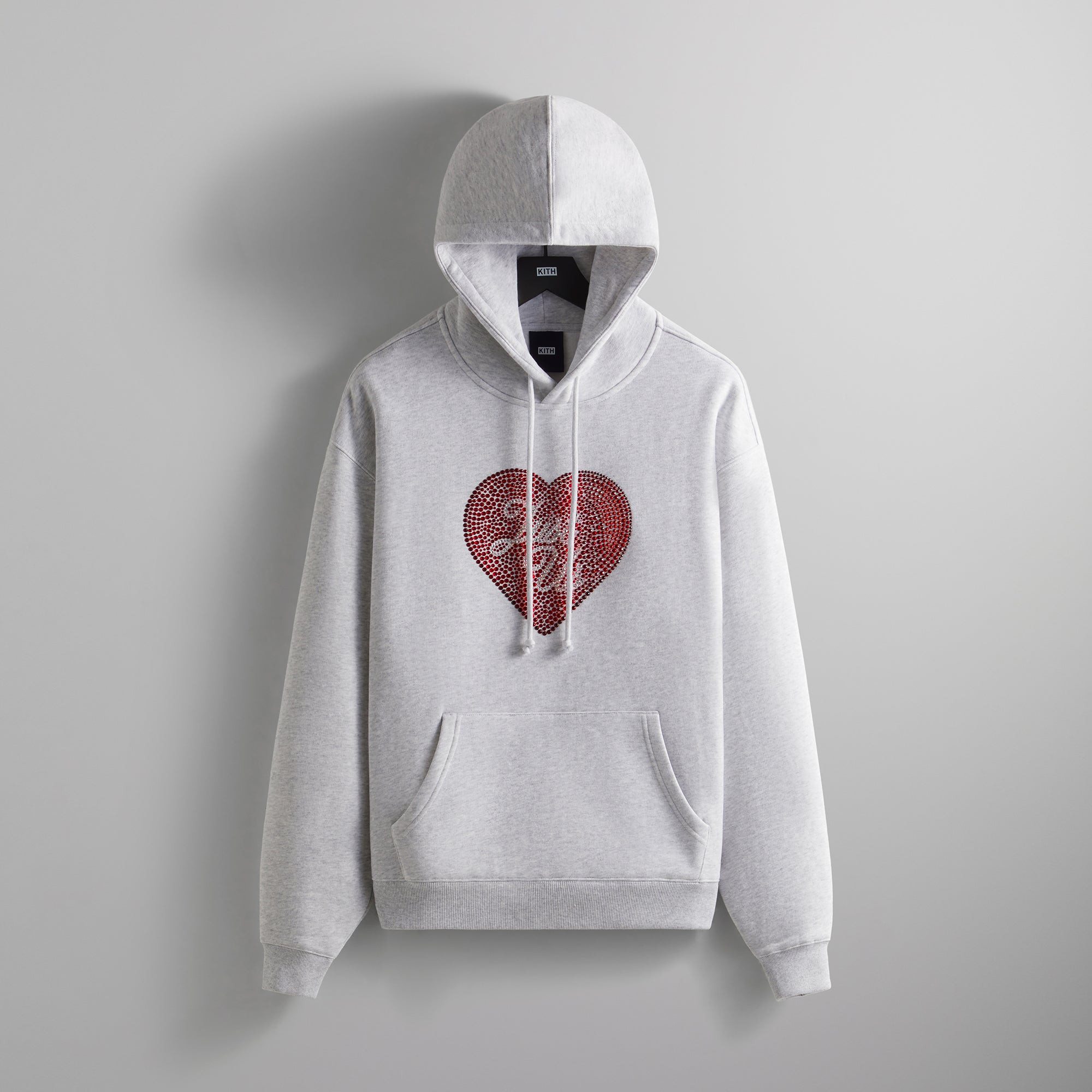 Kith Just Us Hoodie with Swarovski Crystals Light Heather Grey