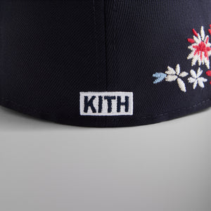 Kith x New Era for Yankees Floral Chainstitch 59FIFTY Low Profile Nocturnal