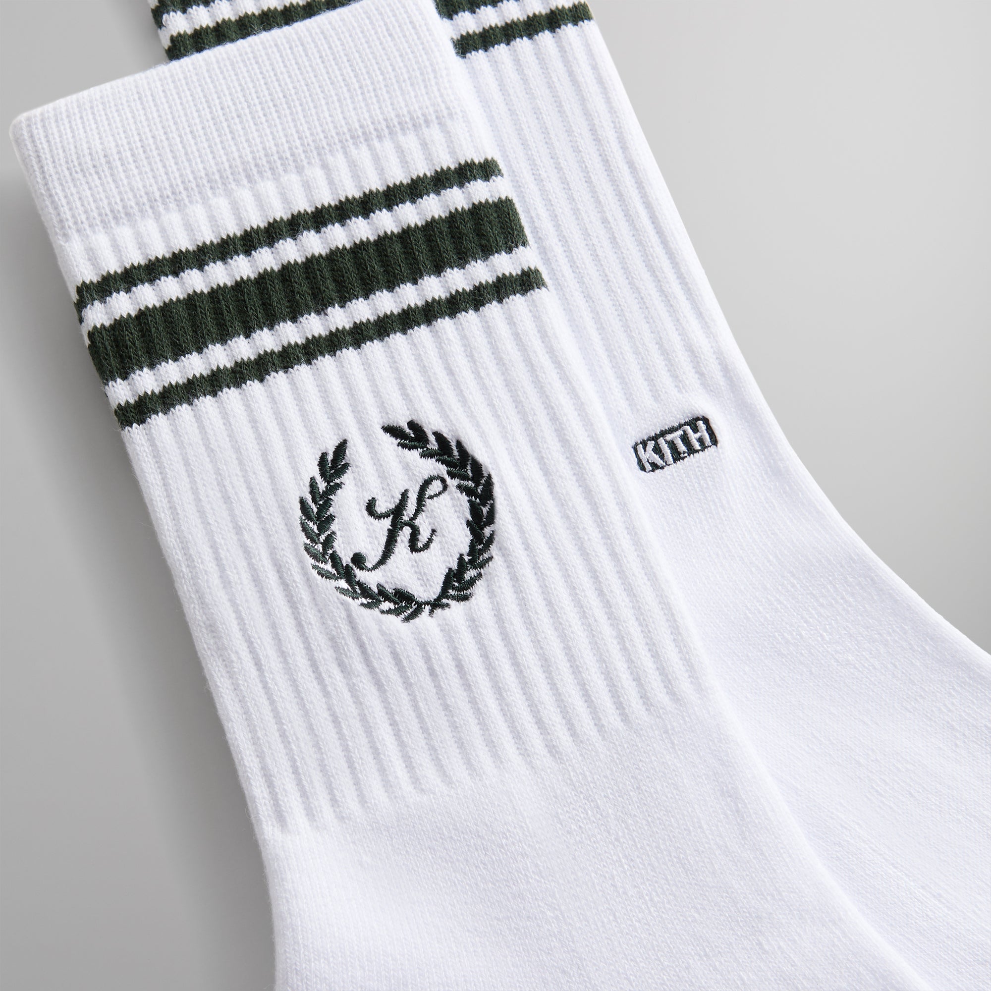 ★24SS★Kith Striped Mid Crew Socks With Script Embroidery KHM220132-101-Front.jpg?v=