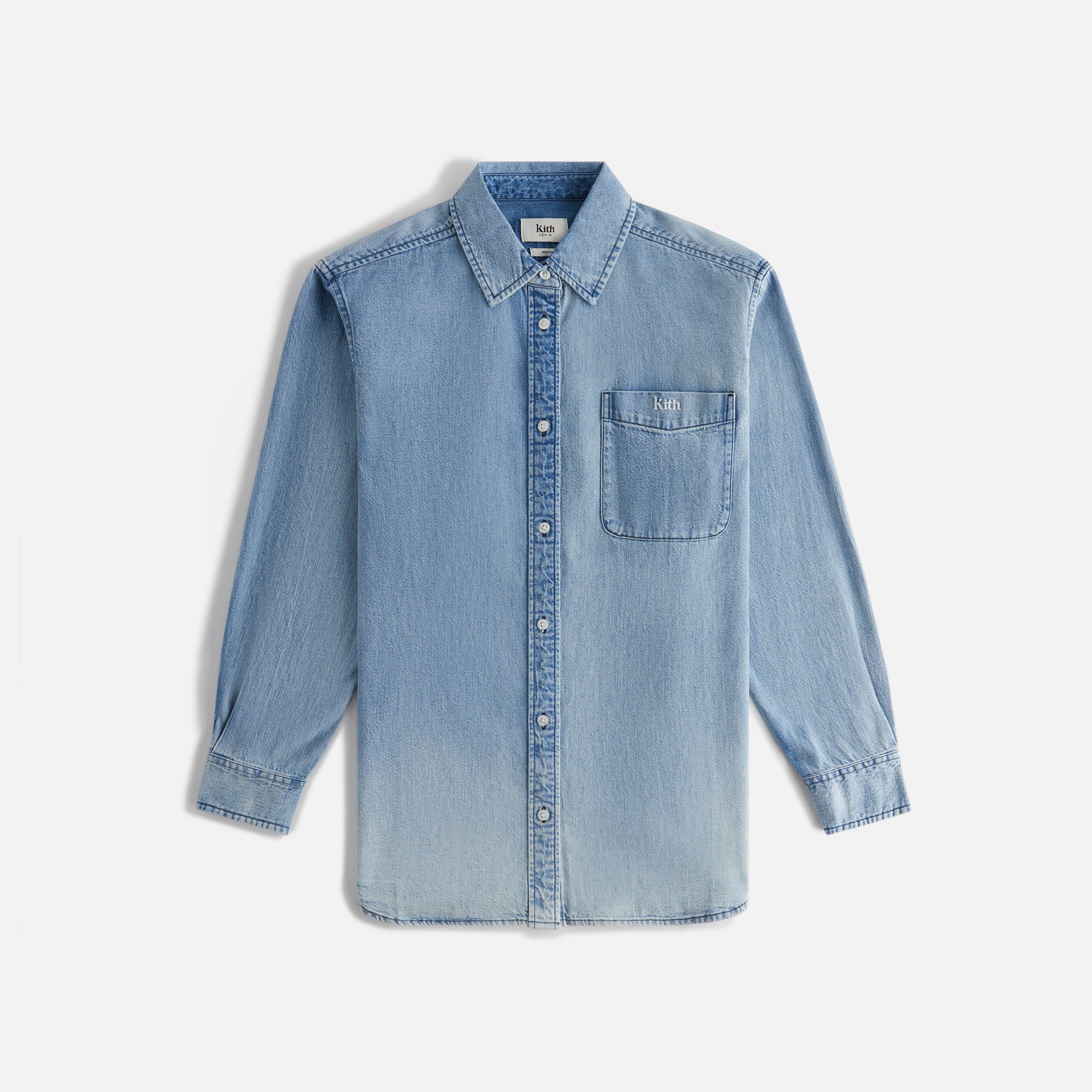 Kith Women Ora II Denim Shirt - Hayden Mid Wash