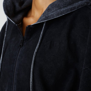 Kith Women Fallon Full-Zip Hoodie - Tarmac