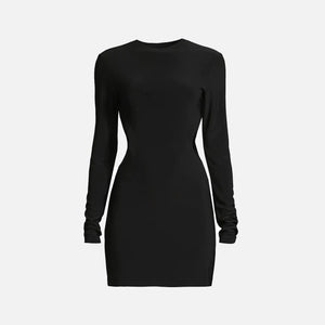 Norma Kamali Long Sleeve Mini Cut Out Dress - Black