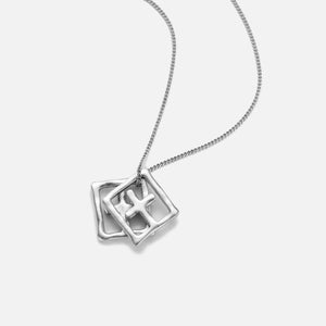 Ksubi 925 Dripps Box Cross Necklace - Silver