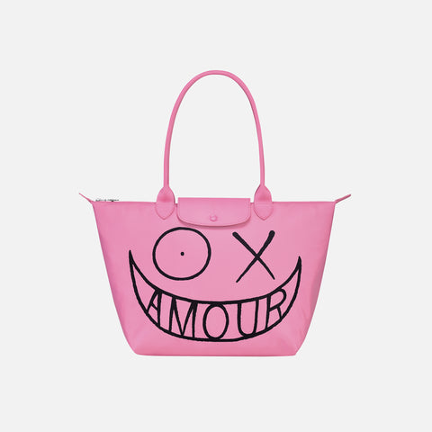 Longchamp x Andre Mr. A Love Shopping Bag Large - Pink