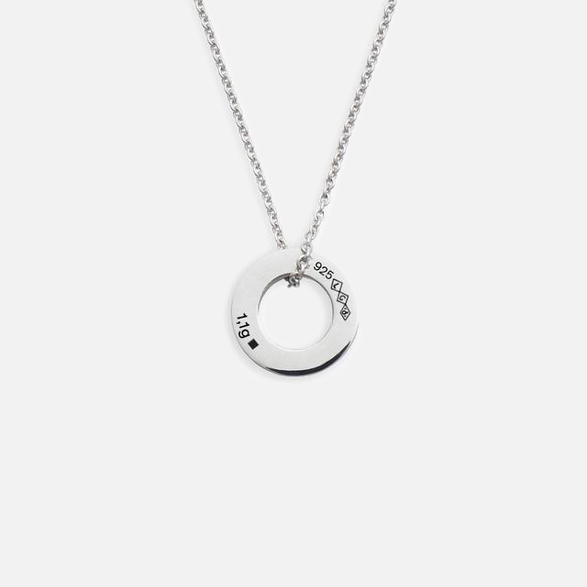 Le Gramme 1.1g Round Pendant Chain - Silver