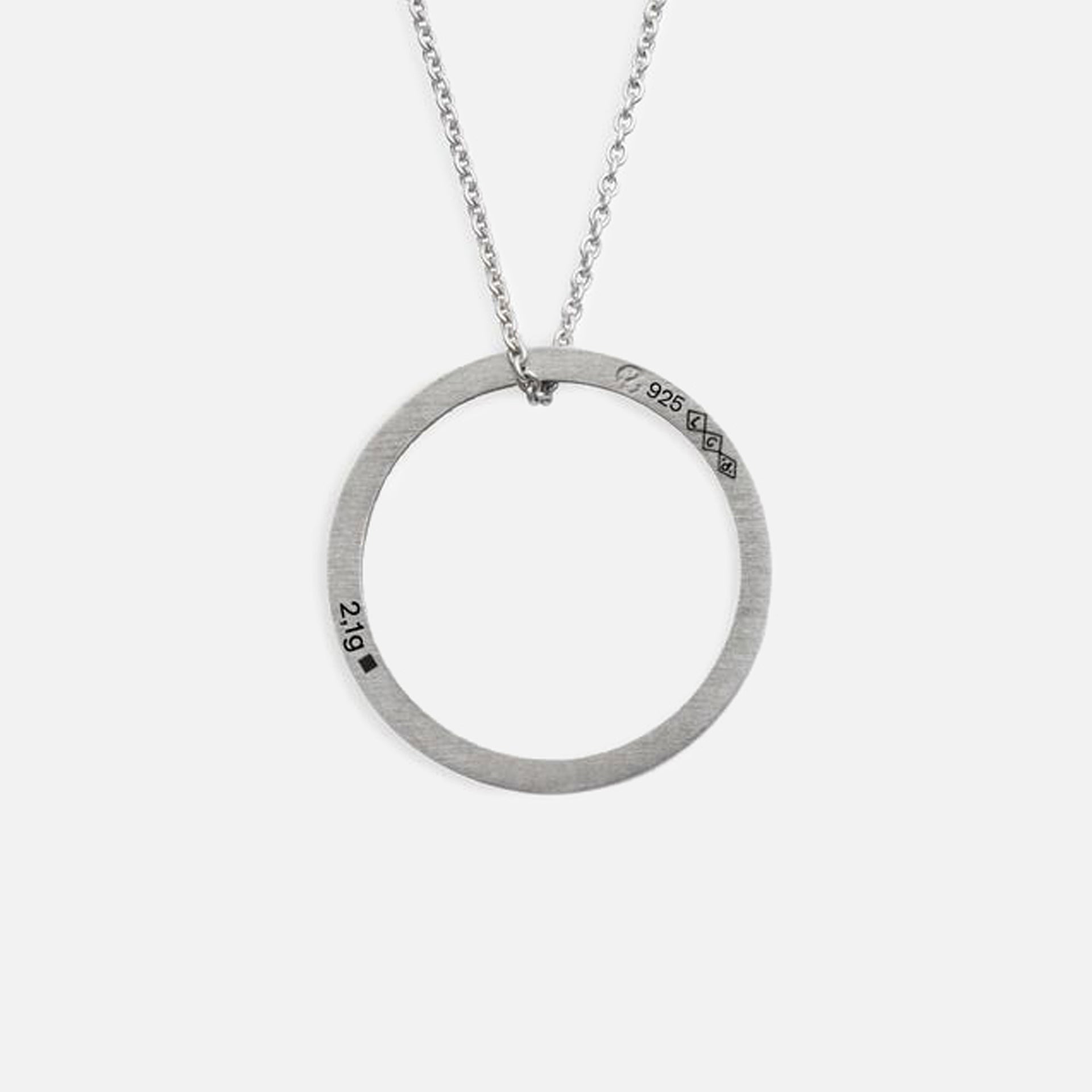 Le Gramme 2.1g Round Pendant with Chain - Silver