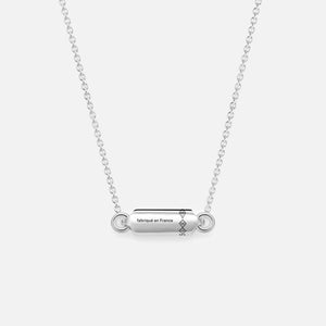 Le Gramme 3g Polished Sterling Silver Segment Pendant Necklace - Silver
