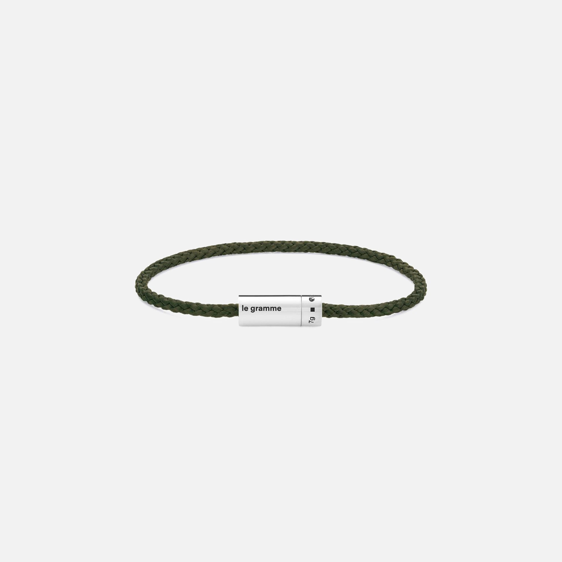 Le Gramme 7g Nato Cable Bracelet - Green
