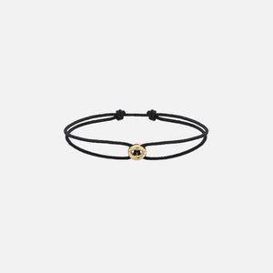 Le Gramme 1g Black Cord Entrelacs Bracelet - Yellow Gold