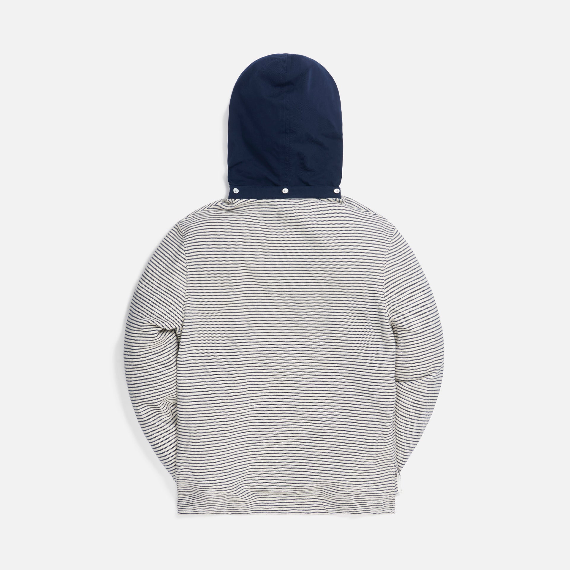 Loewe Stripe Hoodie Polo - Navy / Ecru